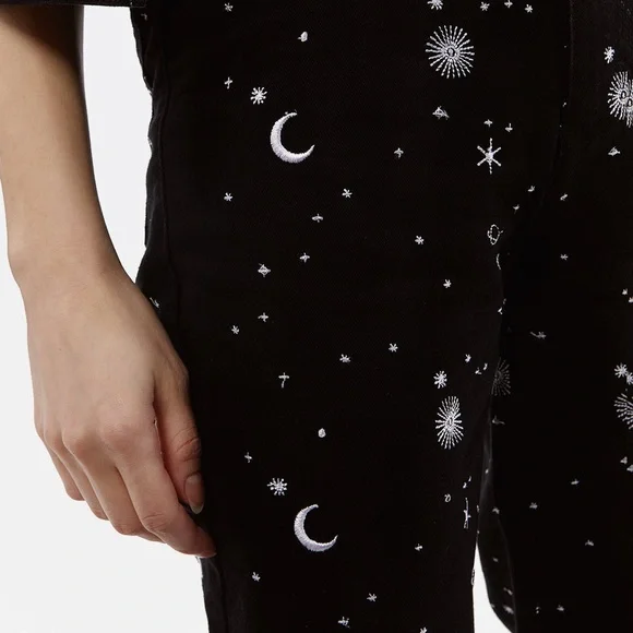 Disturbia ‘Celestial’ Embroidered Jeans - Black - Picture 7 of 9